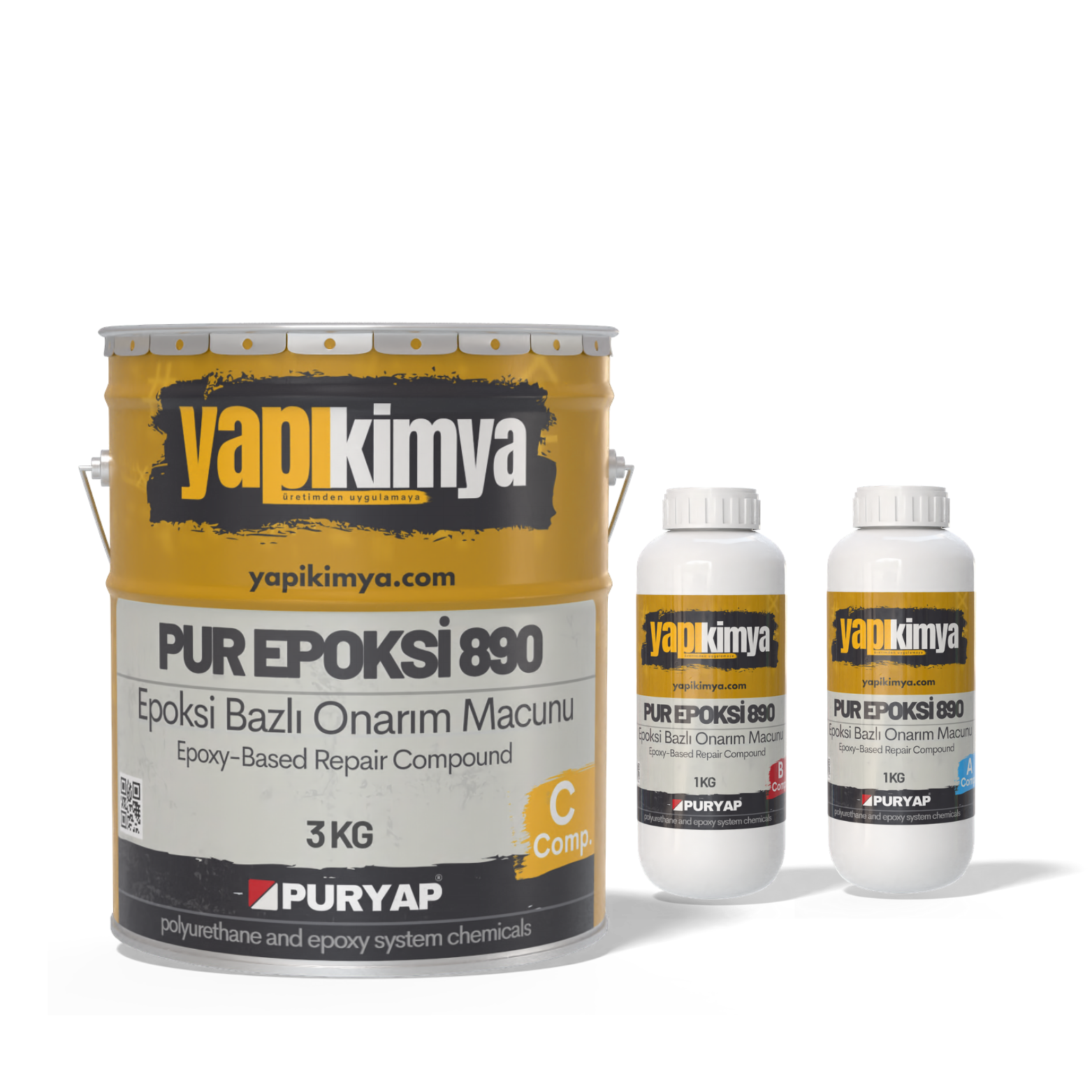 PUR EPOKSİ 890 Epoksi Esaslı Macun 5 KG