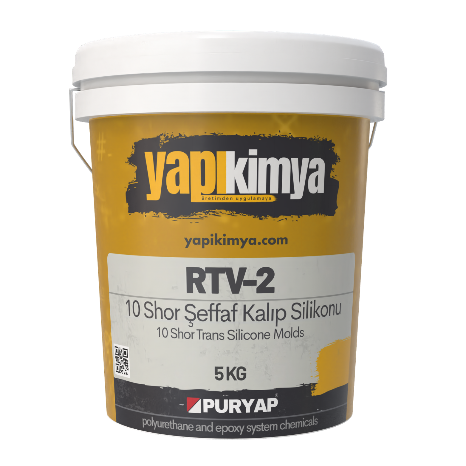 RTV2 Kalıp Silikonu Şeffaf 10 Shor 5 kg
