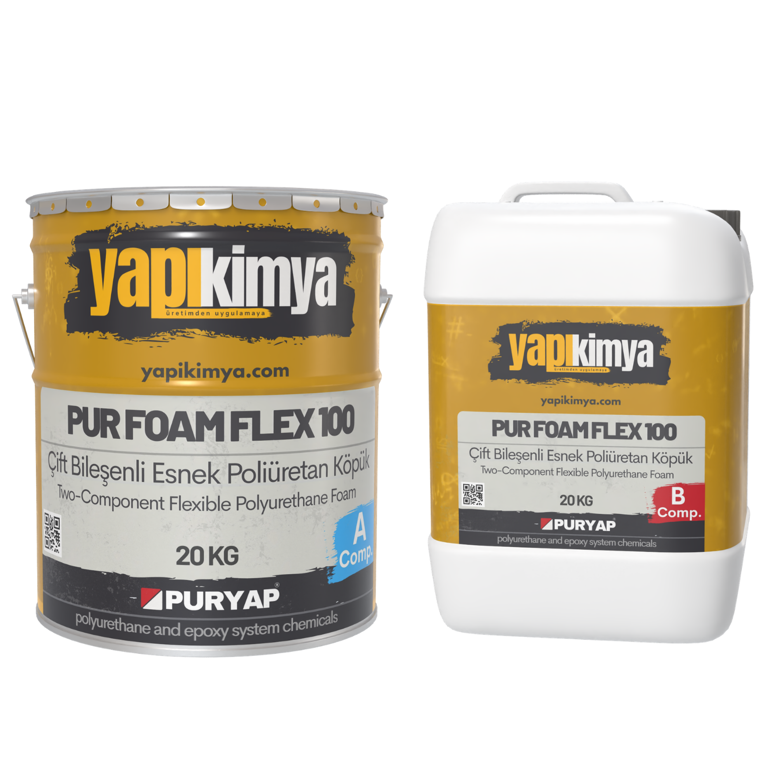 PUR FOAM FLEX 100 Esnek Poliüretan Köpük 40 Kg