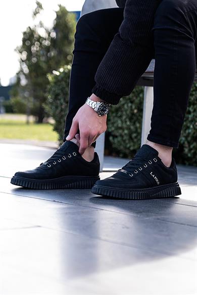 L.A Polo 109 Siyah Renk Siyah Tabanlı Erkek Günlük Ayakkabı