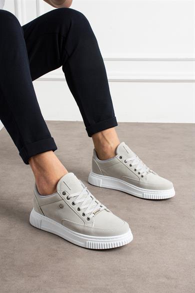 Süet Rahat Kalıp Buz Renk Erkek Sneaker Ayakkabı 039