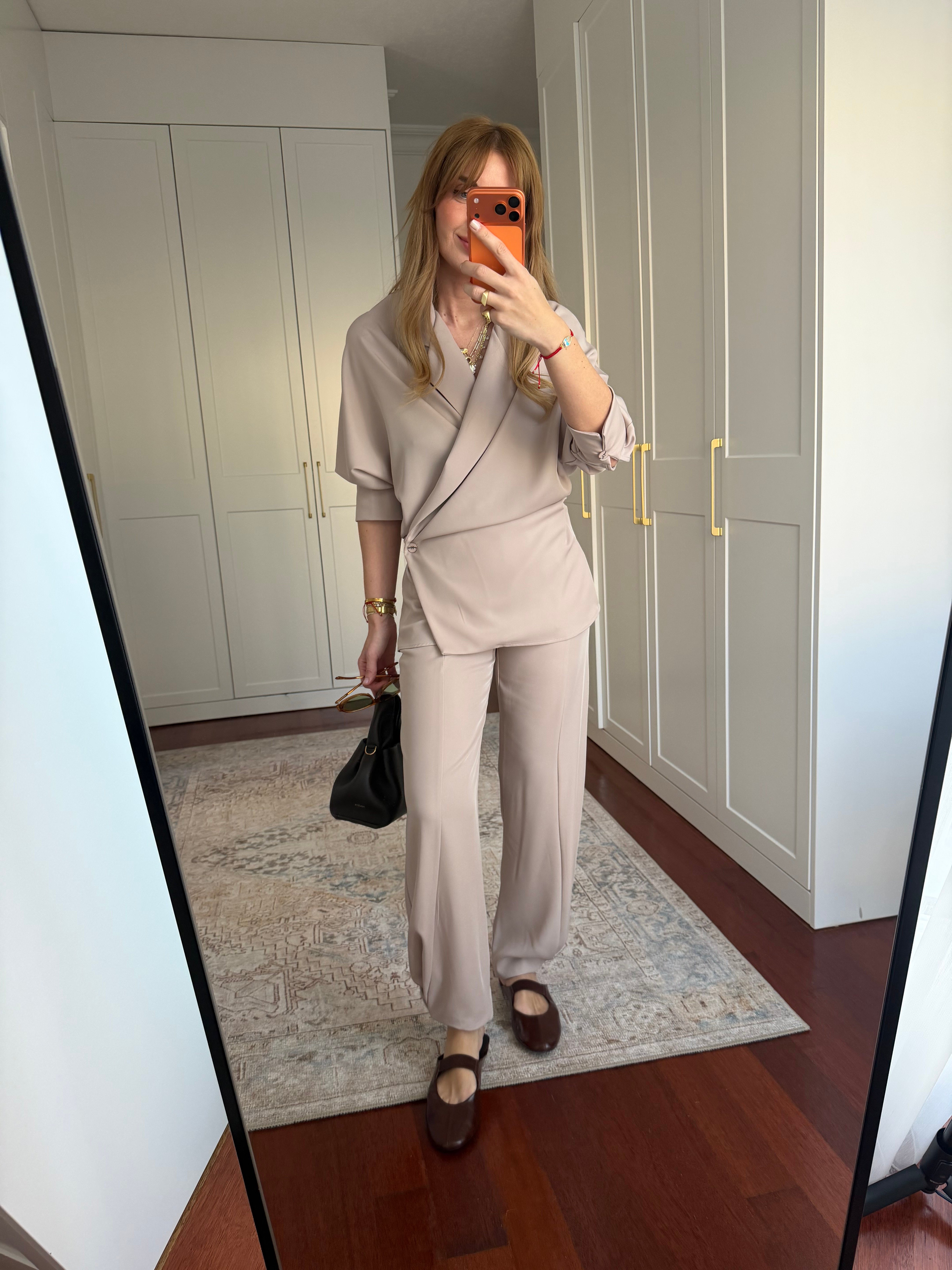 Orijinal Model , Yandan Bağlamalı , Bej Tencel Takım