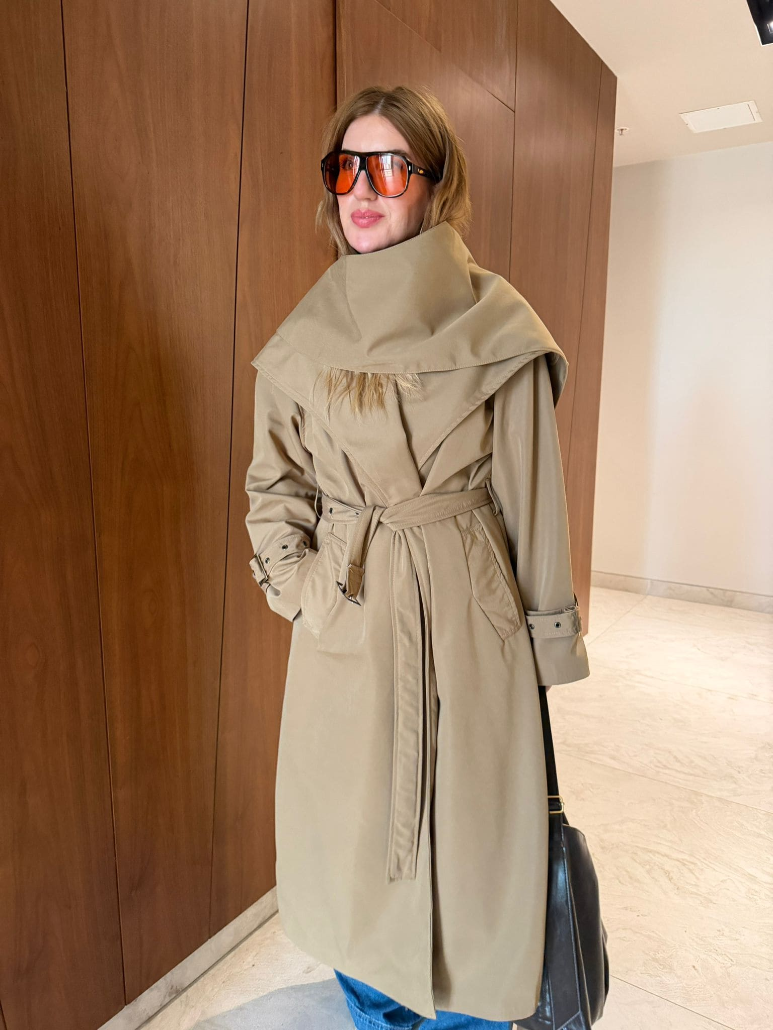 Atkılı , Premium Camel Trençkot