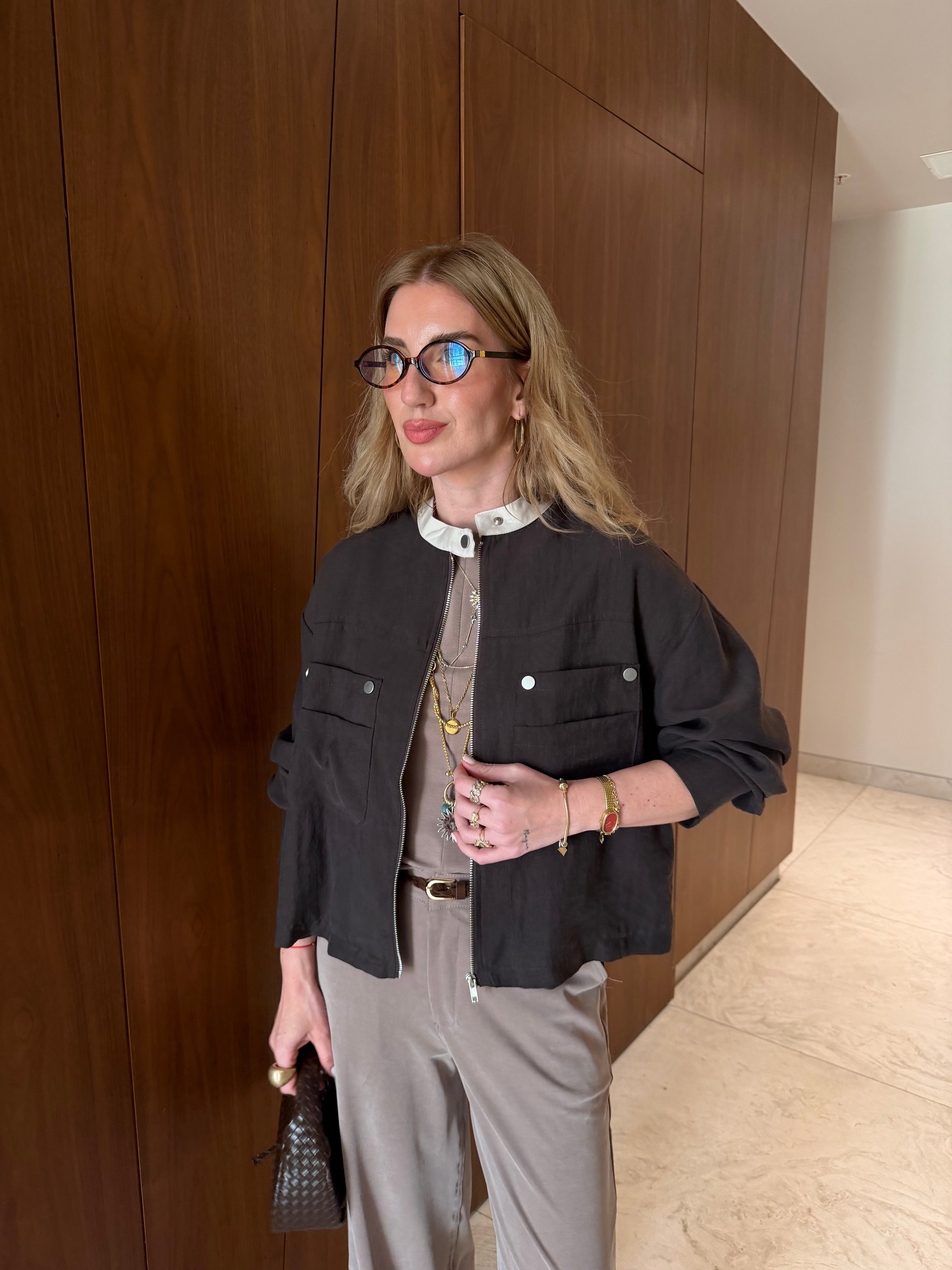 Orijinal Model , Hakim Yaka , Acıkahve Tencel Ceket