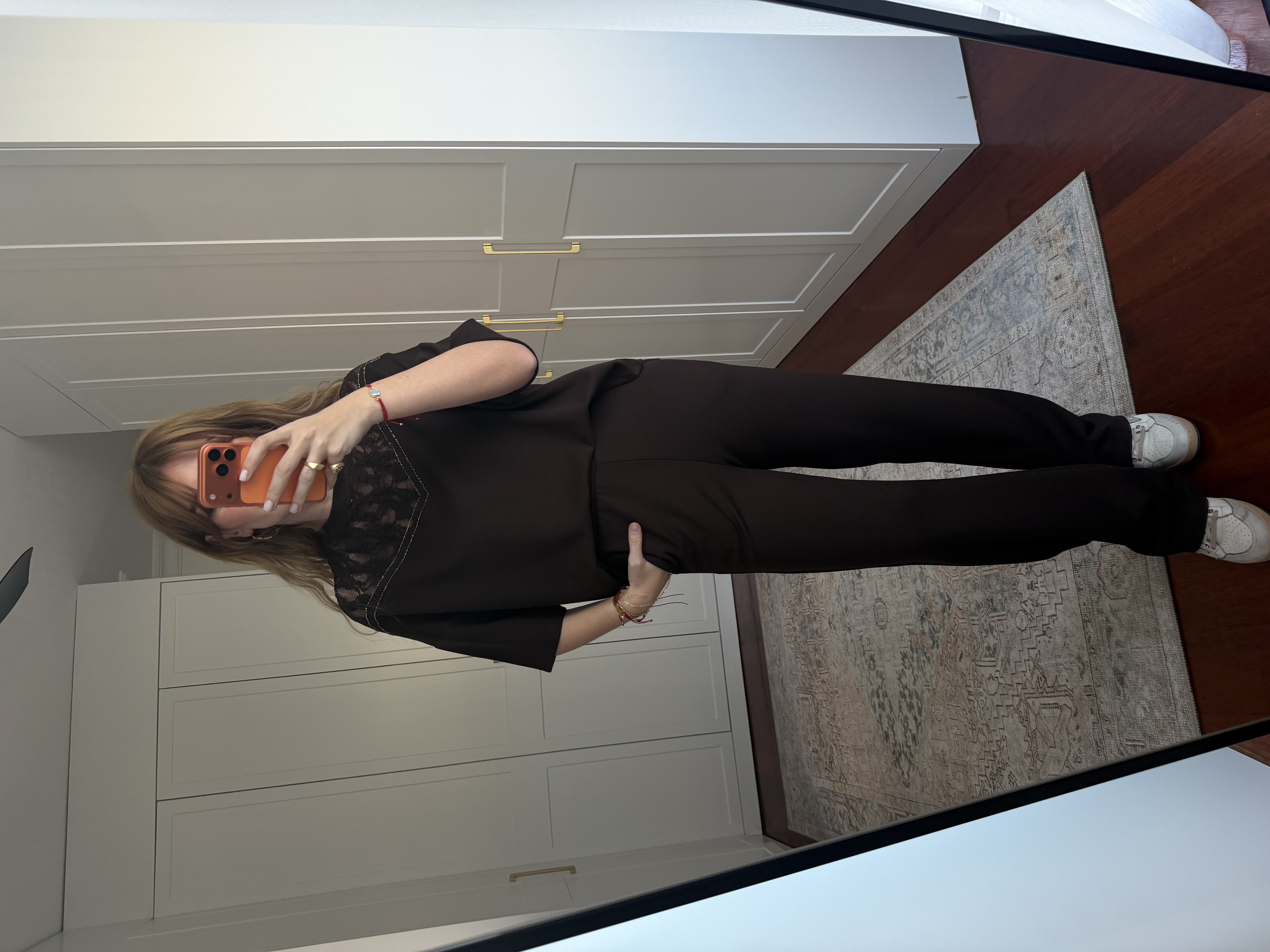 Güpür Dantelli , Taş İşlemeli , Acıkahve Modal Takım