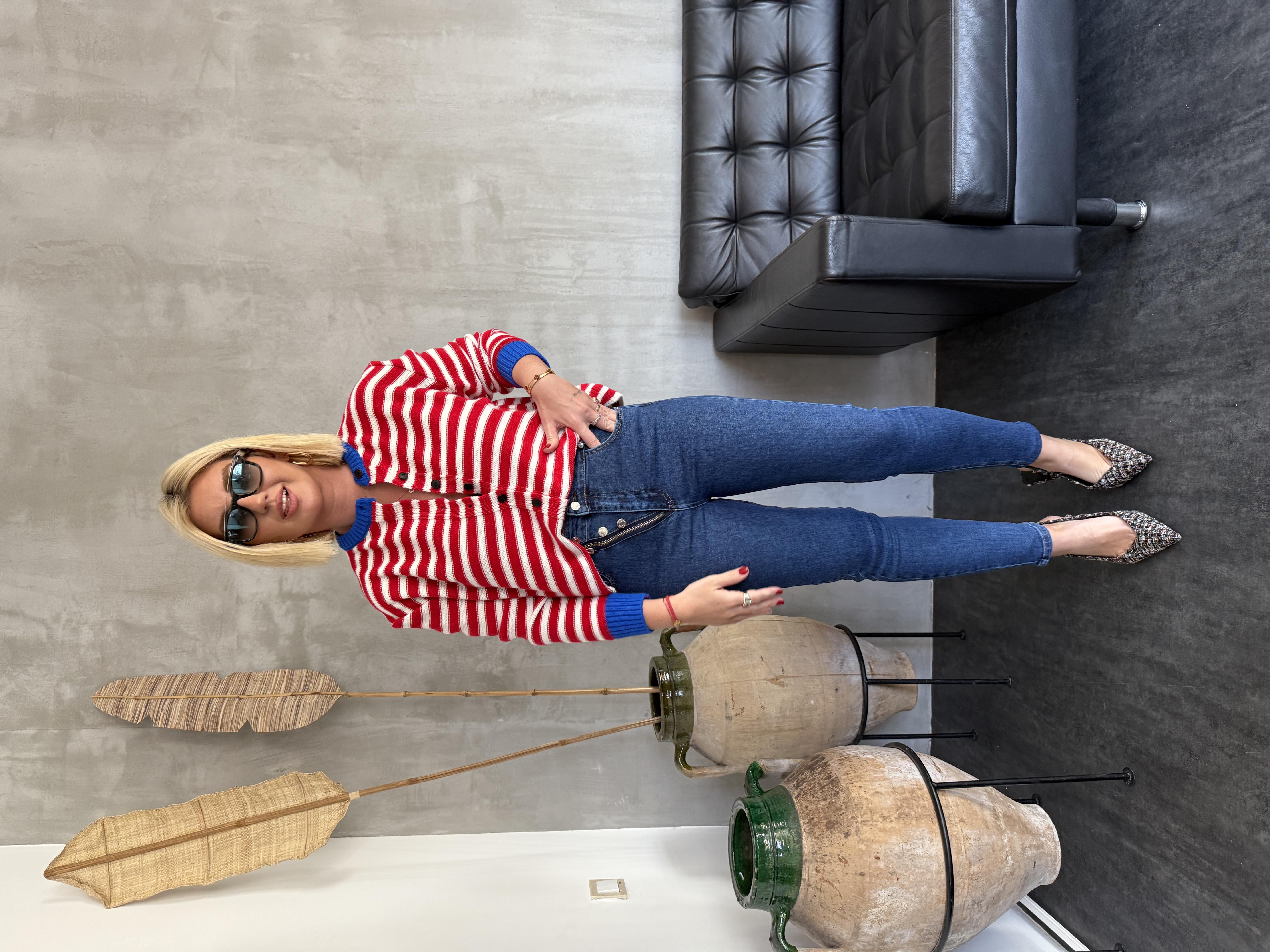 Tasarım Düğme Detaylı , Blue Jean Pantolon