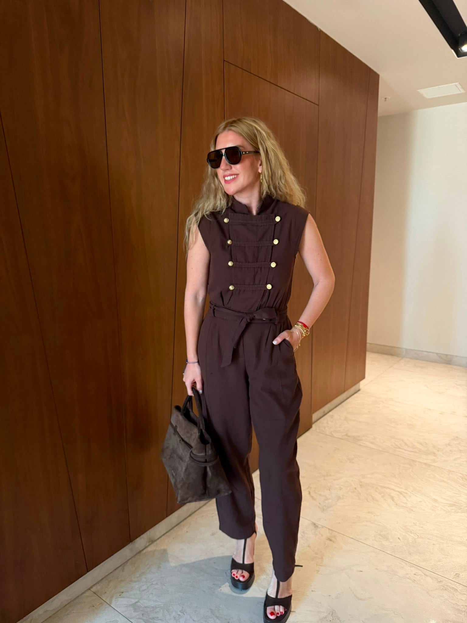 Orijinal Model , Napolyon Düğmeli , Kuşaklı , Premium Acıkahve Tulum