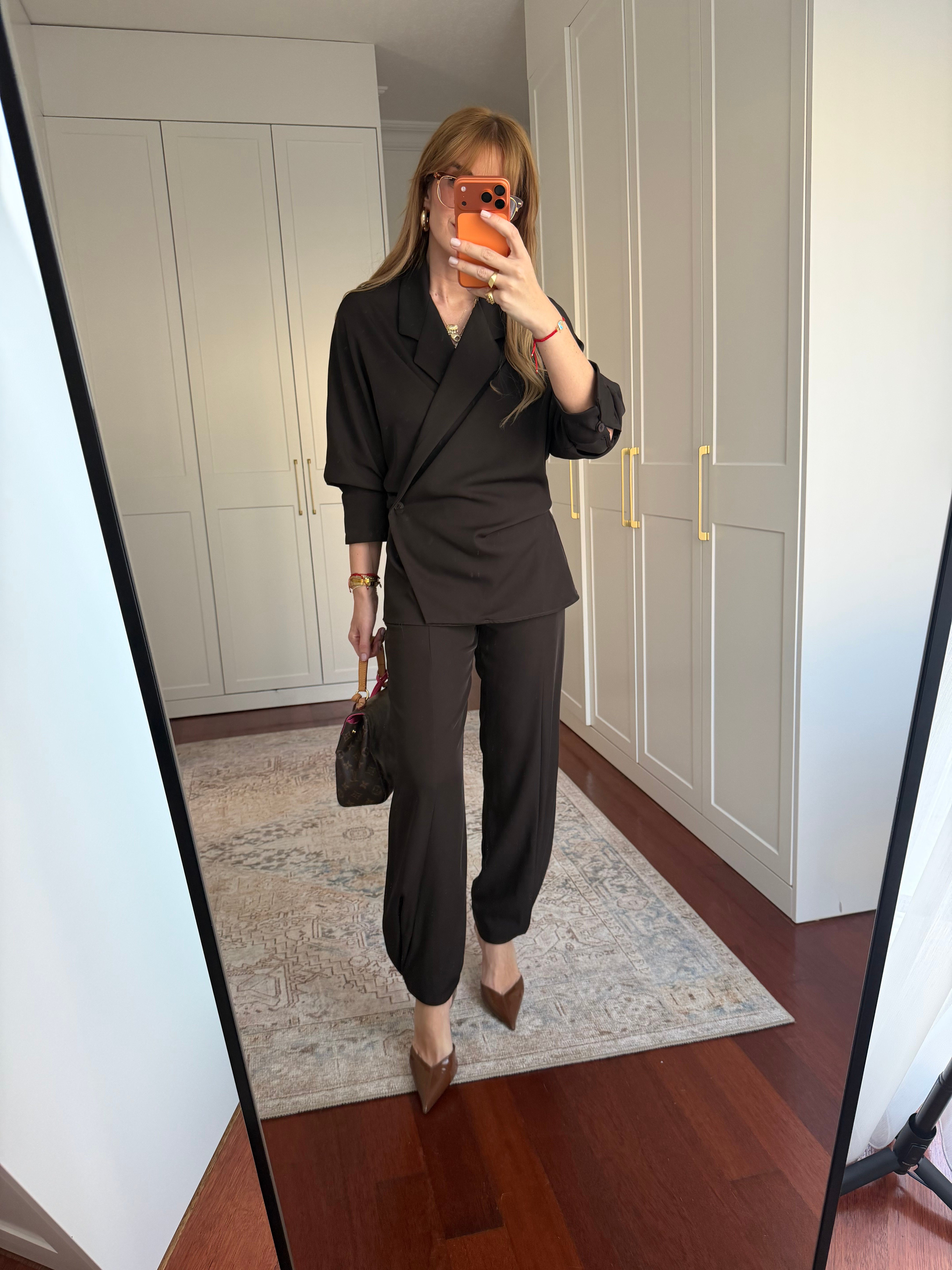 Orijinal Model , Yandan Bağlamalı , Acıkahve Tencel Takım