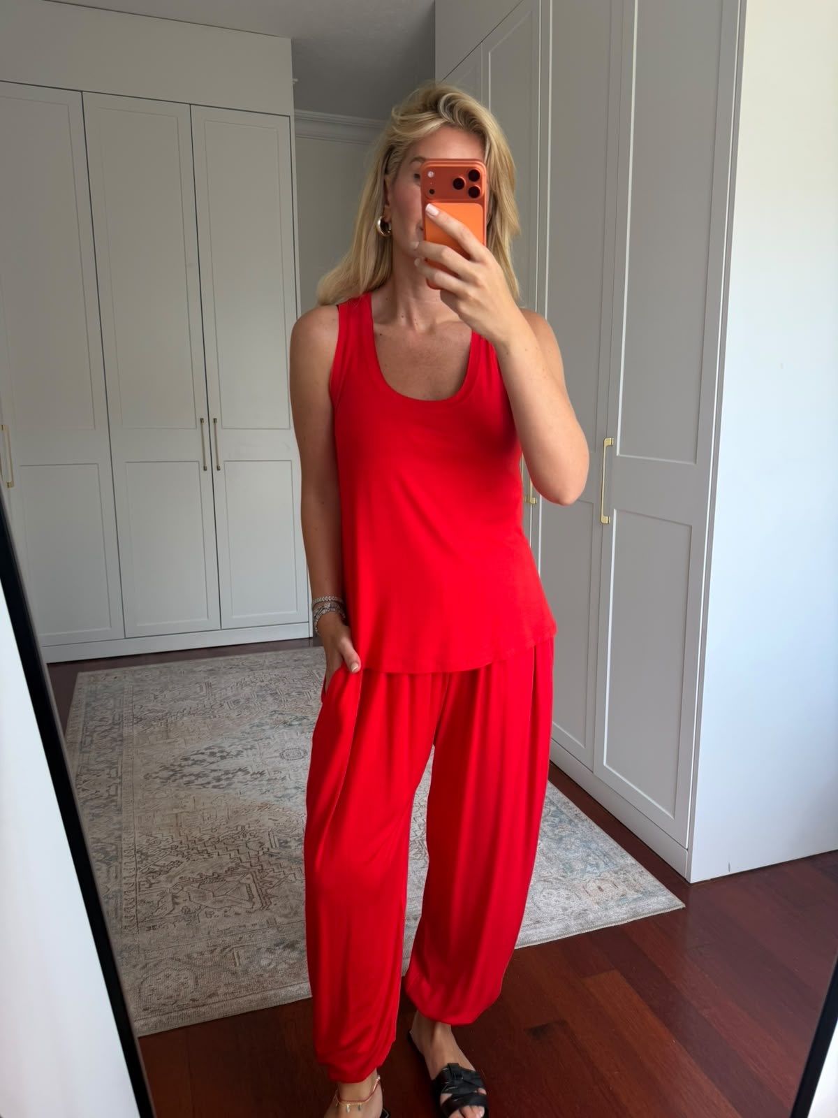 Beli & Paçası Lastikli , Likralı , Kırmızı Modal Takım