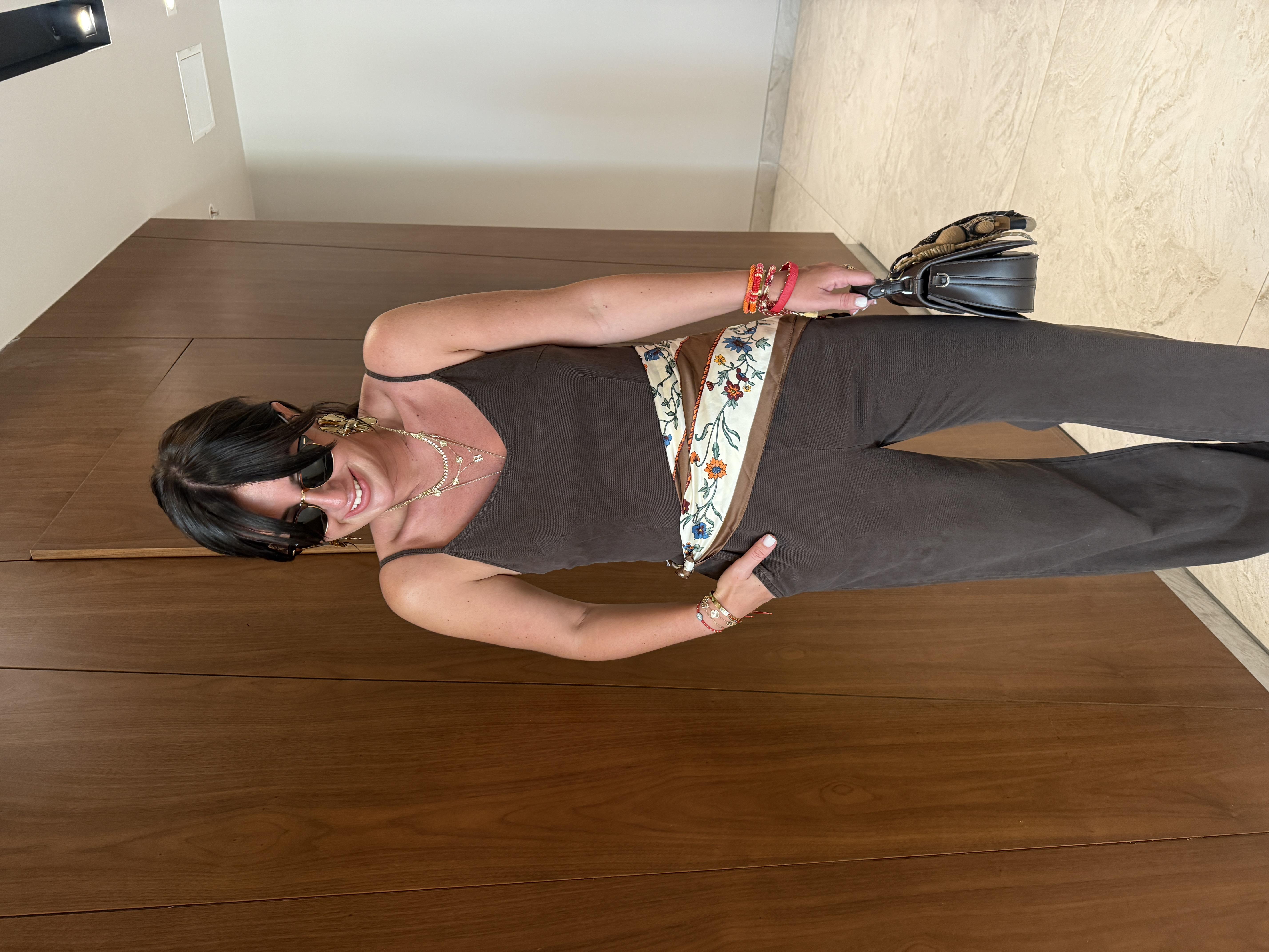 Askılı , Tencel Gabardin , Acı Kahve Tulum