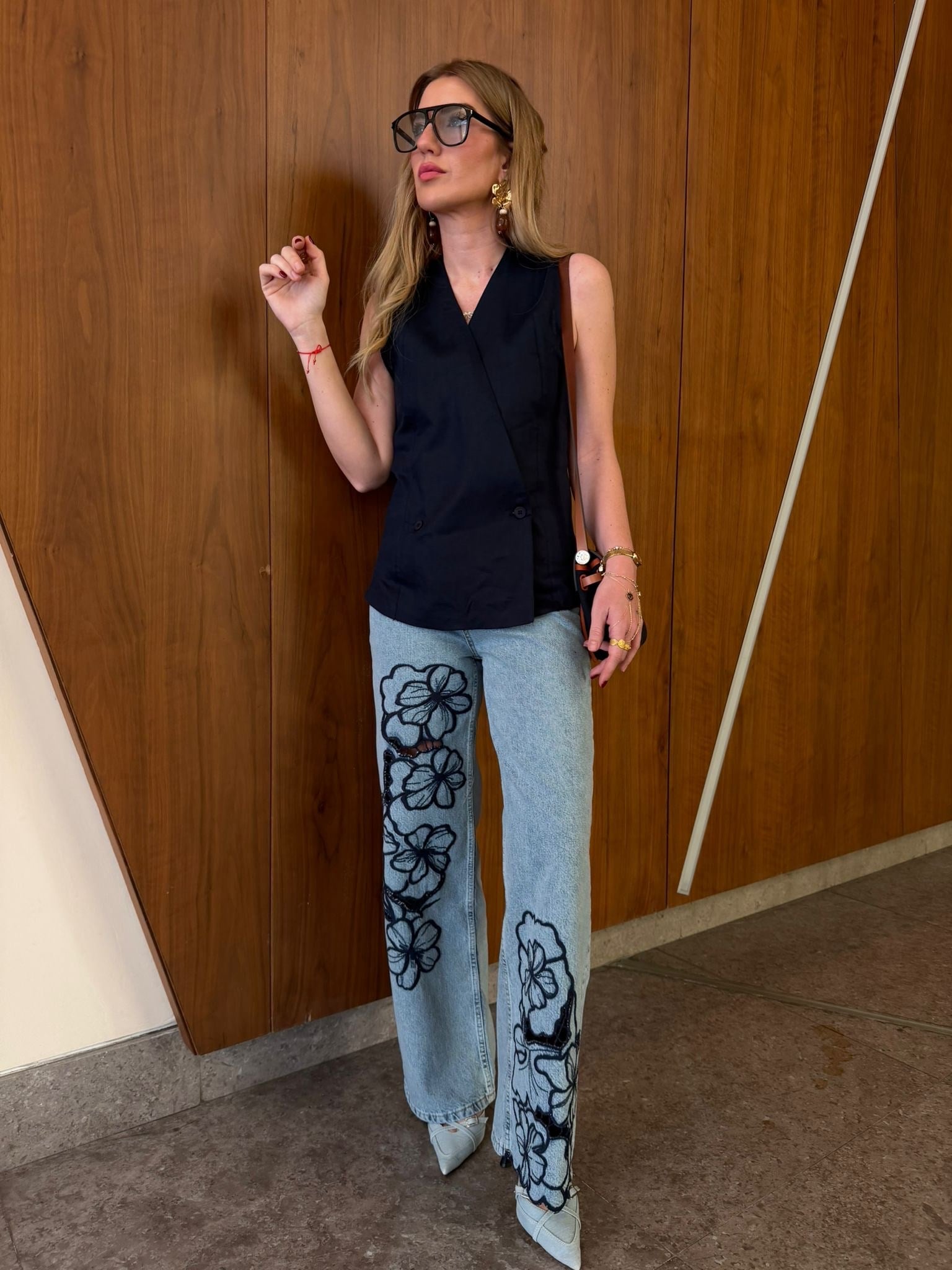 Lacivert Fisto Detaylı , Premium Jean Pantolon