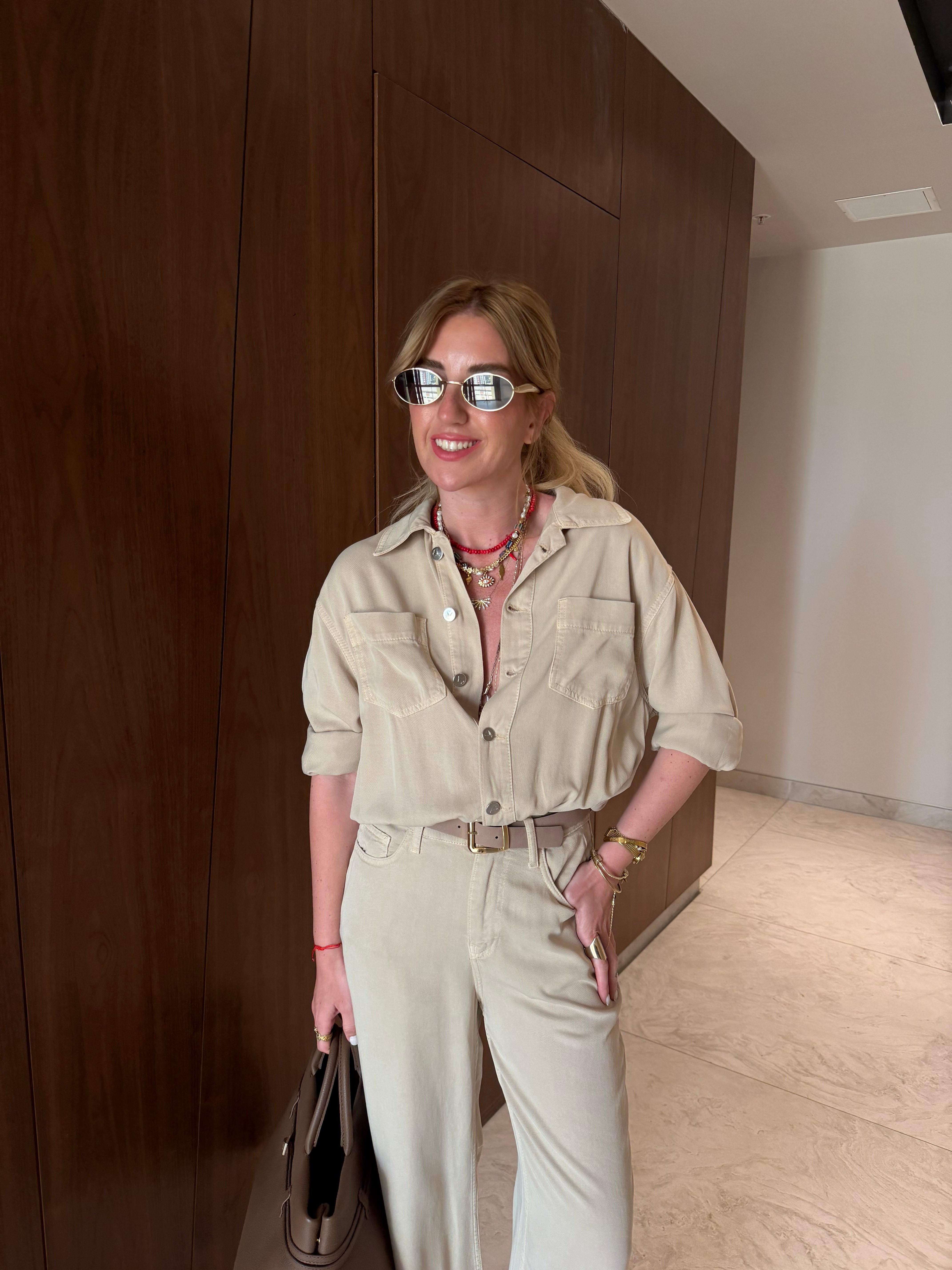 Kemerli , Yumuşacık , Tencel , Bej Jean Tulum