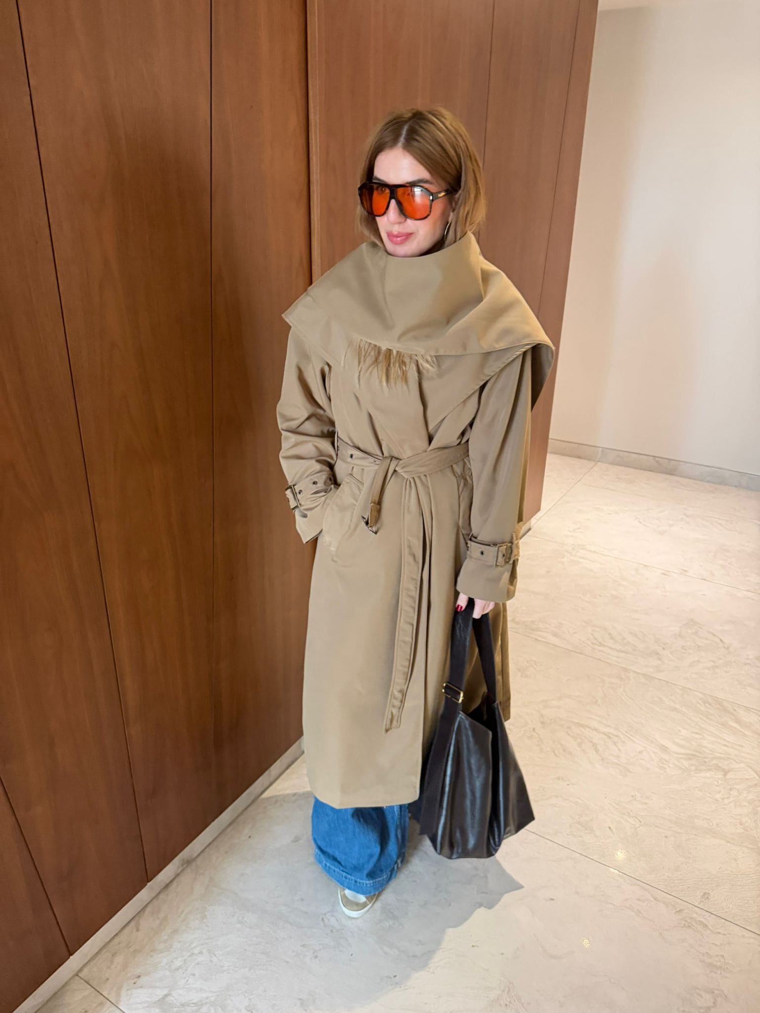 Atkılı , Premium Camel Trençkot