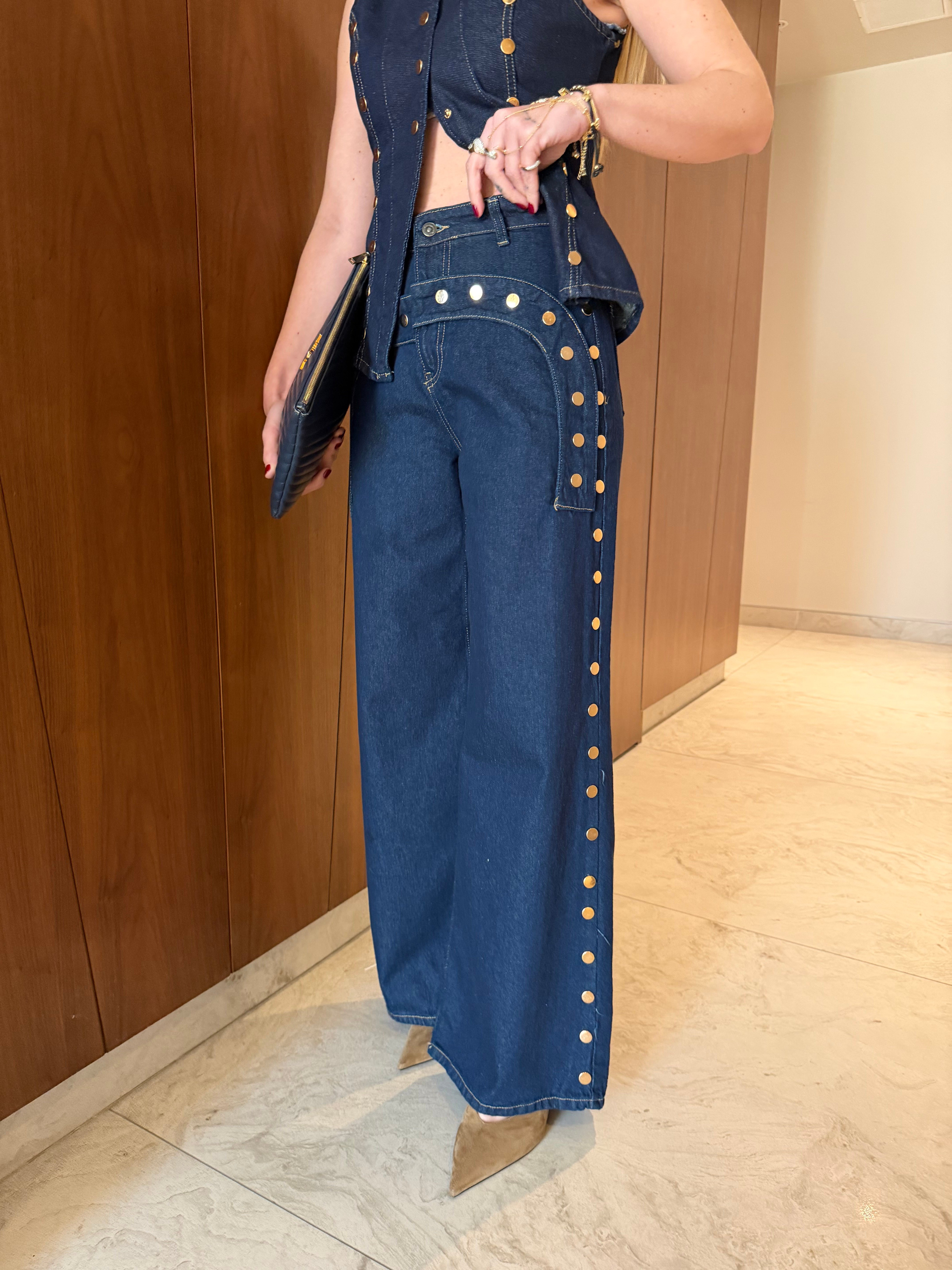 Gold Zımbalı Premium Jean Pantalon