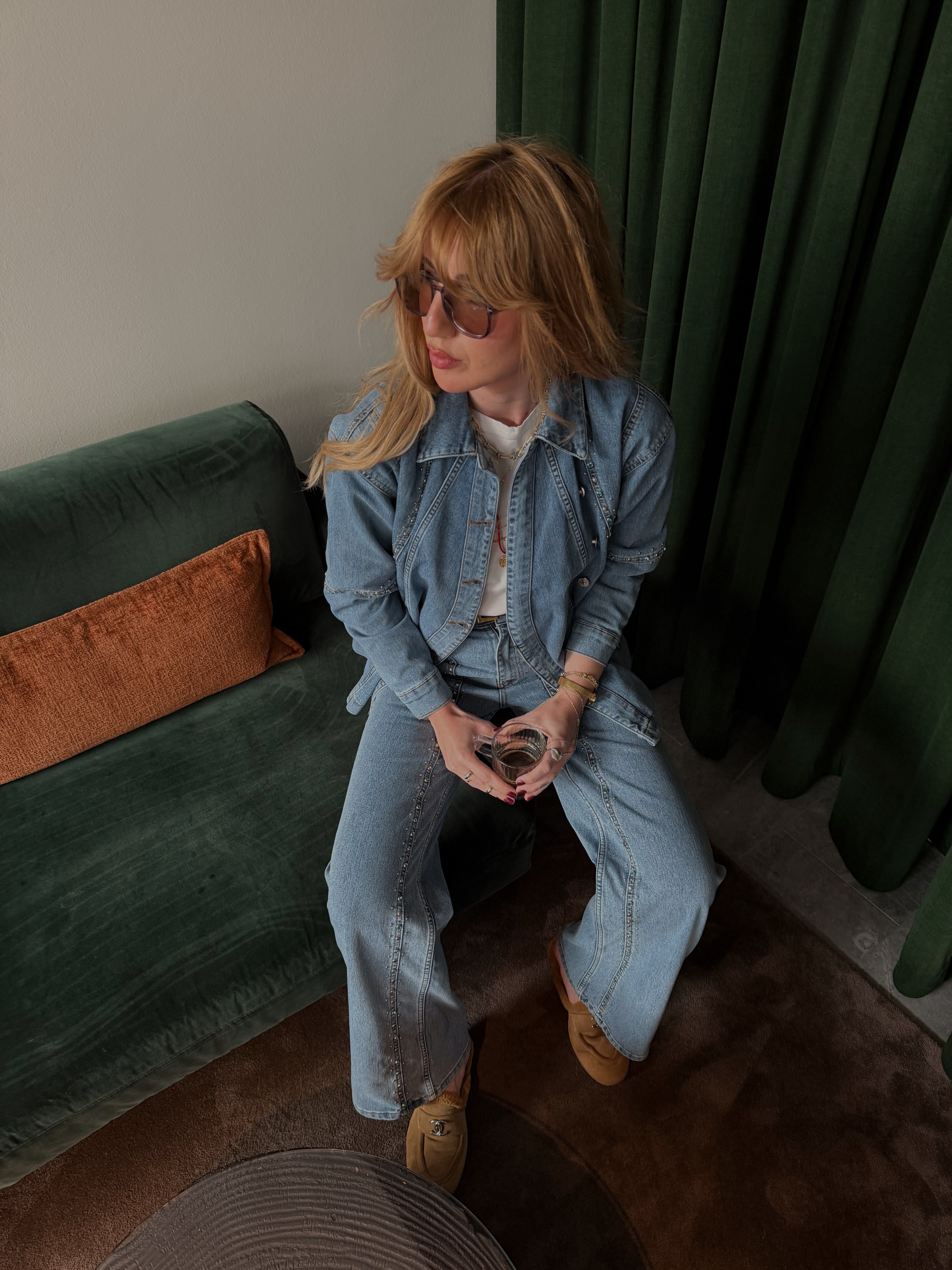 Taş İşlemeli , Yumuşacık , Premium Jean Takım