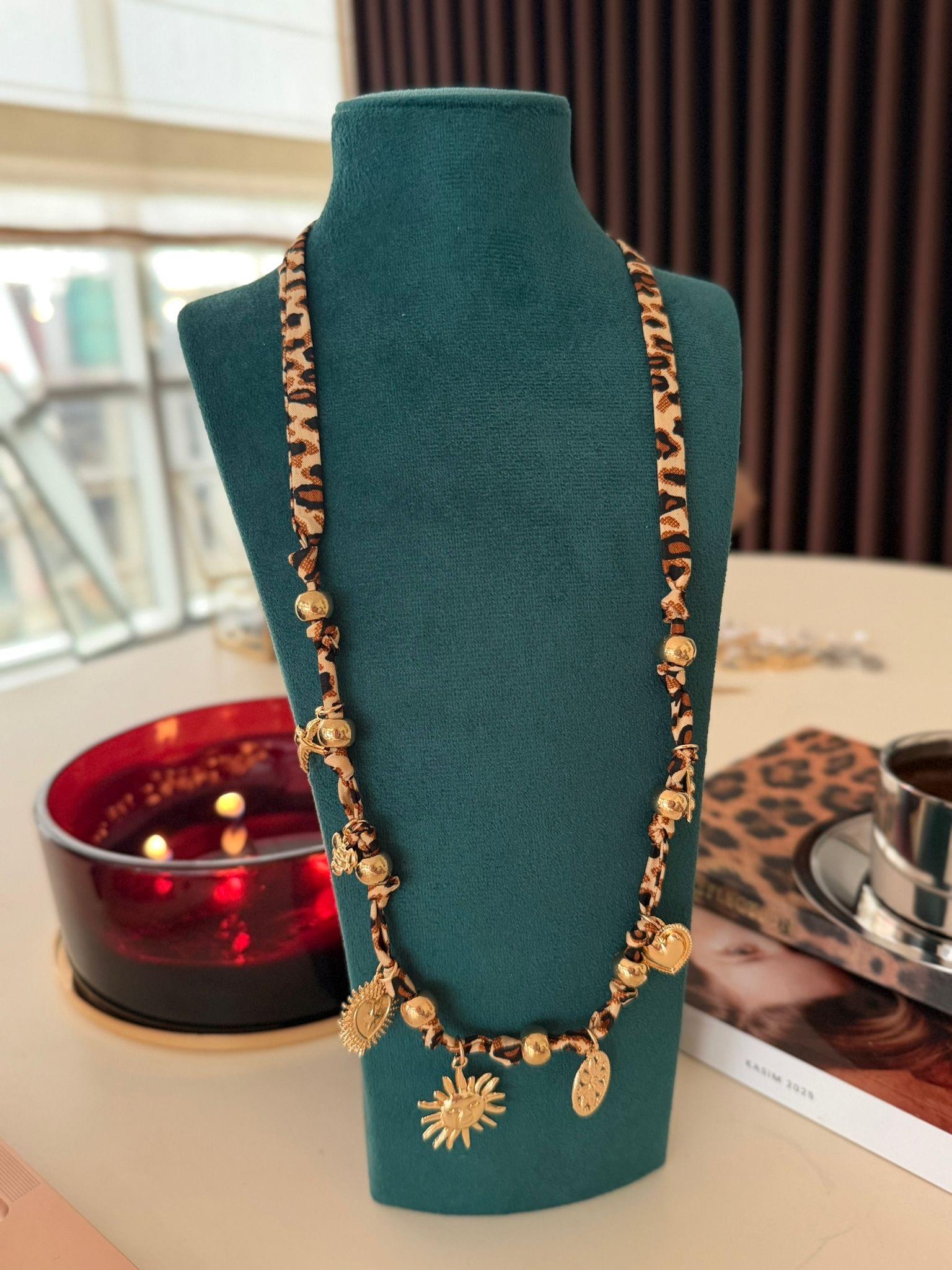 Leopar Desenli , Charm Kolye