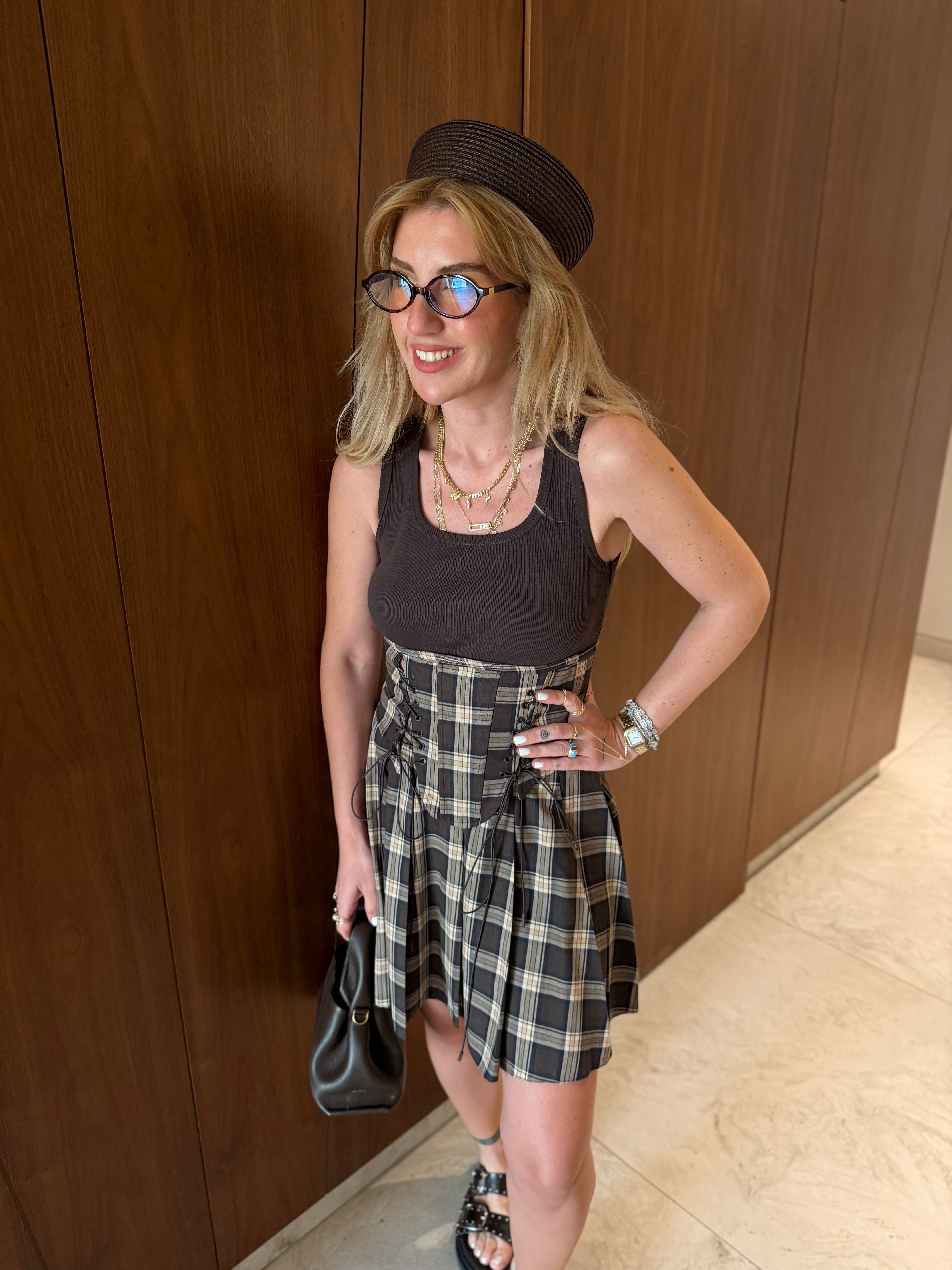 Orijinal Model , Korsajlı Bluz & Şortlu Etek Takım