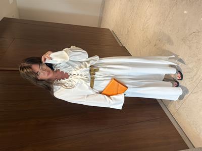 Orijinal Model , Önden Bağlamalı , Premium , Beyaz , Etek Takım