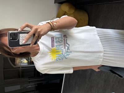 Les Palms Desenli Beyaz T-Shirt