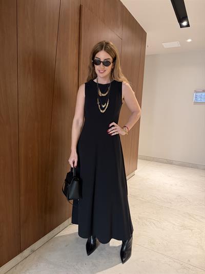 Elbise & Ceket , Siyah Tencel Takım