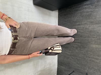 Acı Kahve , Eskitme Efektli , Premium Palazzo Jean