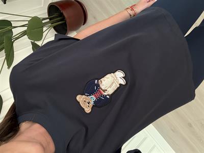 Marka Logo İşlemeli , Lacivert T-shirt