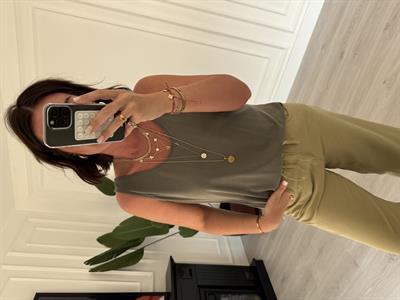 Haki , Modal , Askılı Bluz