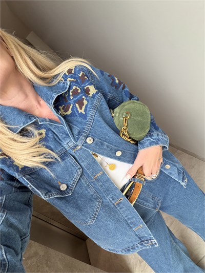 Orijinal Model , Renkli Nakış İşlemeli , Jean Takım