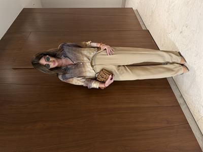 Premium , Tencel , Bej Palazzo Pantolon