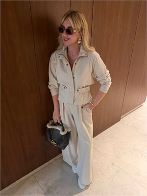 Orijinal Model , Belden Patpat Bağlama Detaylı , Bej , Premium Modal Takım