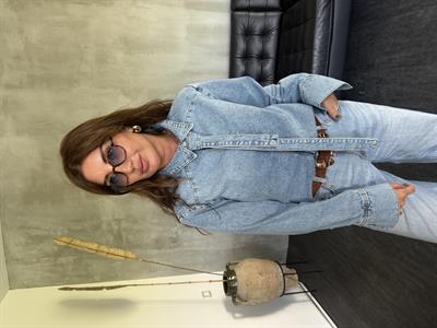 Özel Üretim Yakası Bağlamalı , Premium Jean Gömlek