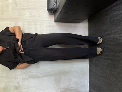 Beli Lastikli , %100 Cotton , Siyah Pantolon