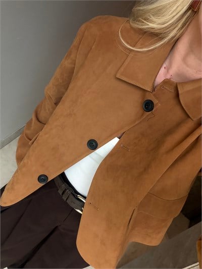 Taba Premium Süet Ceket