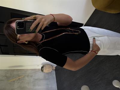 Orijinal Model , Kısa Kollu , Beyaz Biyeli , Siyah Merserize