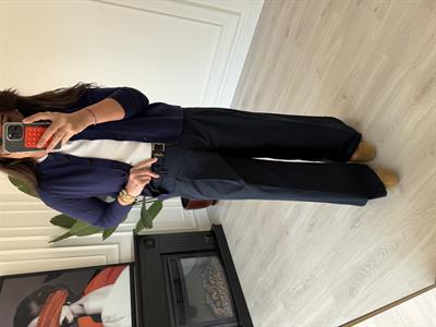 Dilvin , Geniş Paça , Pileli , Lacivert , Premium Pantolon