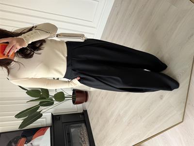 Çizgili , Lacivert , Tasarım Palazzo Pantolon