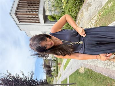 Kalın Askılı , Lacivert Modal Bluz