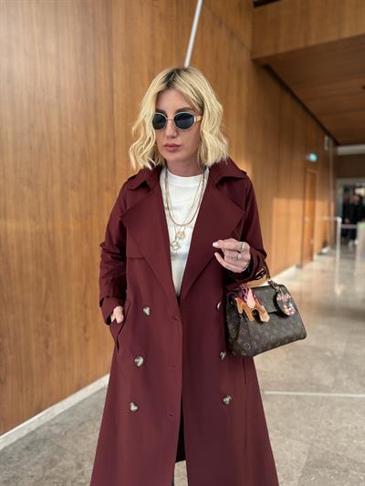 Orijinal Marka , Bordo , Premium Trençkot