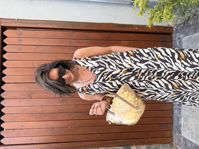 Zebra Desenli , Tiril Elbise
