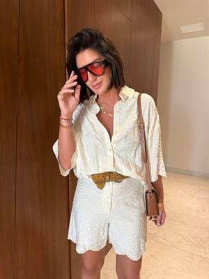 Orijinal Model , Fisto Nakış İşlemeli , Şort & Gömlek Takım