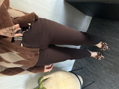 Orijinal Marka , Full Likralı , Acı Kahve Jean Pantolon