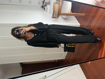 Gold Tasarım Düğmeli , Premium , Siyah Tensel Takım