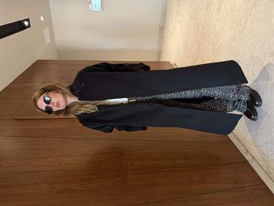 Orijinal Model , Premium Yün & Pamuk , Siyah Kaşe Palto