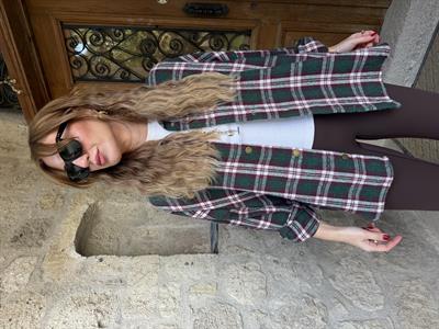 Orijinal Model , Yeşil & Bordo Ekoseli , Oduncu Gömlek