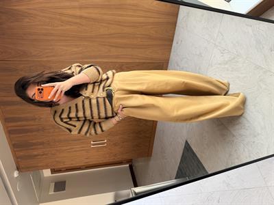 Orijinal Marka , Kemerli , Tencel Krep , Taba Palazzo Pantolon