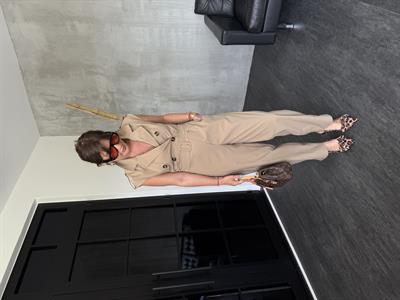 Orijinal Model , Camel , Likralı Teknik Kumaş , Kemerli , Premium Tulum