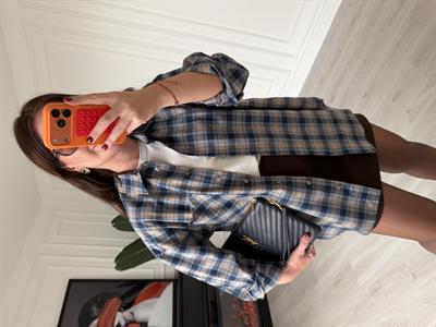 Lacivert Ekoseli , Cotton Gömlek