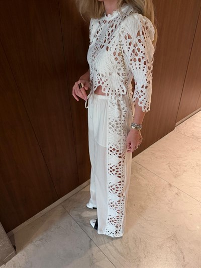 Orijinal Model , Güpürlü , Premium Bluz & Pantolon Takım 