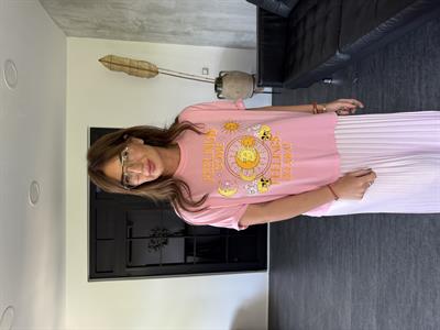 Güneş Baskılı , Pembe T-shirt