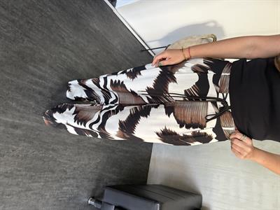 Kahve & Siyah Batik Desenli , Beli Lastikli Pantolon